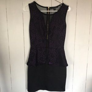 Deep plunge snap dress